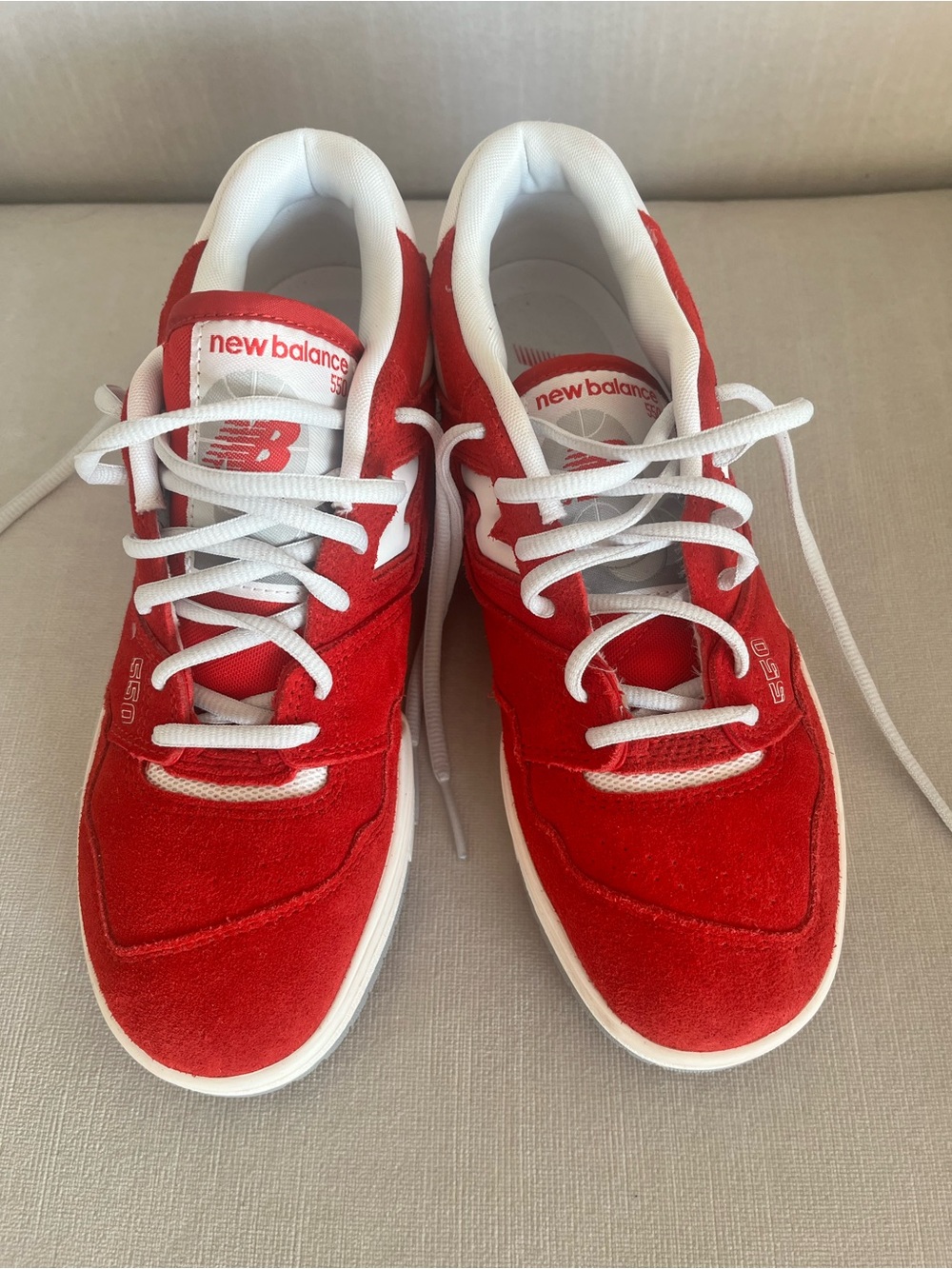 Unworn, Brand New New Balance 550
Suede Pack Team Red M Size 7.5 - Picture 9 of 13